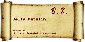Bella Katalin névjegykártya