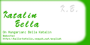 katalin bella business card